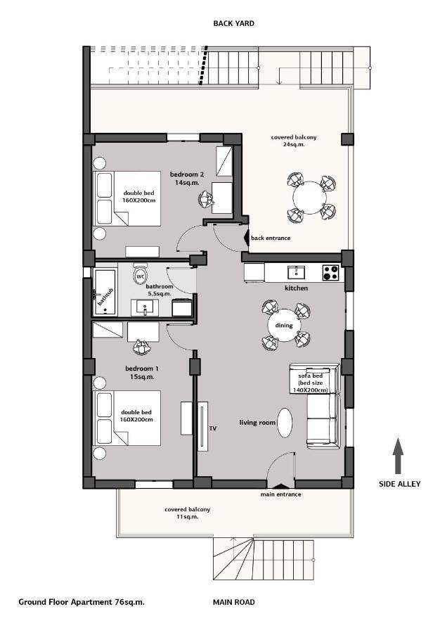 Indigo Apartment, Nea Michaniona Buitenkant foto